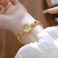 thumbnail image 3 of Women Vintage Watch Dainty Oval Dial Small Gold Bracelet Watch Luxury Ladies Analog Casual Watches, 3 of 6