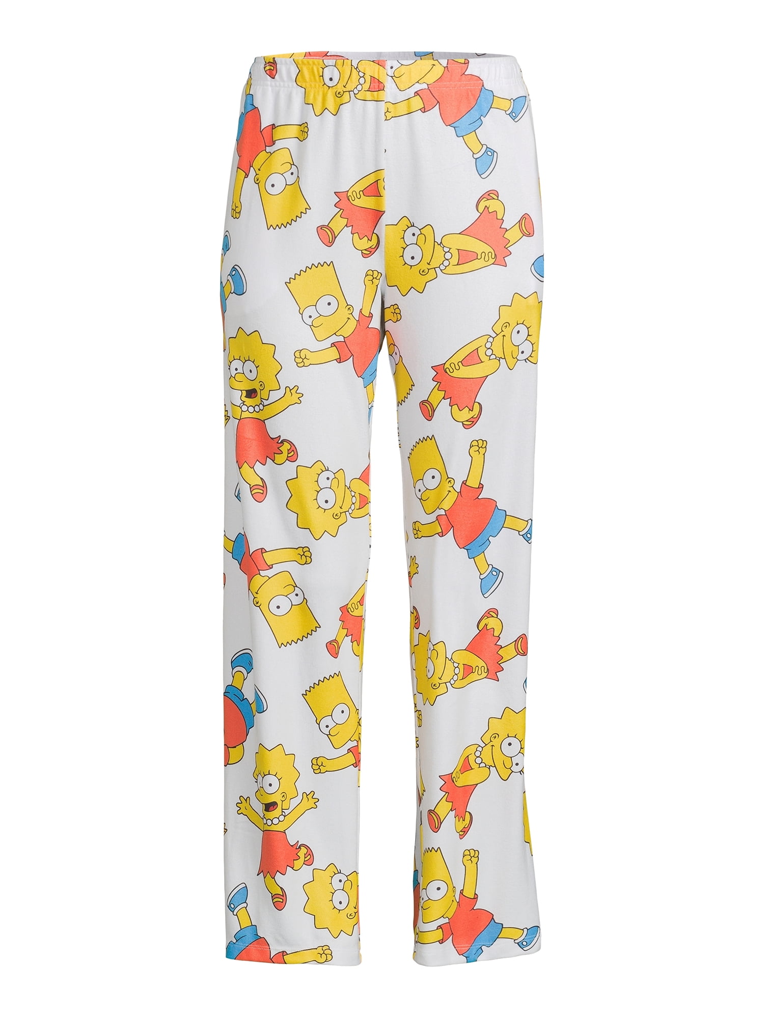 The Simpsons Juniors’ Lisa and Bart Print Lounge Pants, Size XS-3XL