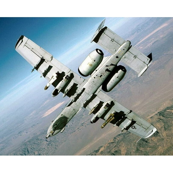 A-10 Warthog Thunderbolt - 12x18 Inch Laminated Aviation Poster - Stunning Detail and Bold Colors