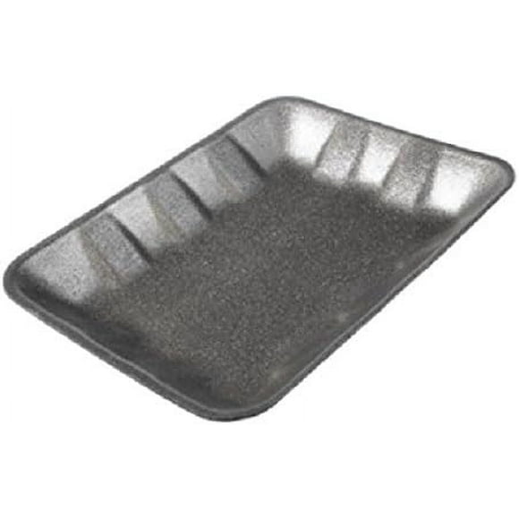 #4D Black Foam Meat Trays, Disposable Standard Supermarket Meat Poultry Frozen Food Trays, 125-Piece Bundle