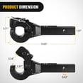 thumbnail image 2 of Nilight 10-TON Pintle Hitch for 2-Inch Receiver Hook Military Receiver 20000LBS,Fits 2-1/2 in Lunette Ring, Gloss Black Powder Coat, 2 of 9