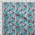 thumbnail image 4 of oneOone Polyester Spandex Turquoise Blue Fabric Tropical Floral Sewing Fabric By The Yard Printed Diy Clothing Sewing Supplies 56 Inch Wide, 4 of 4