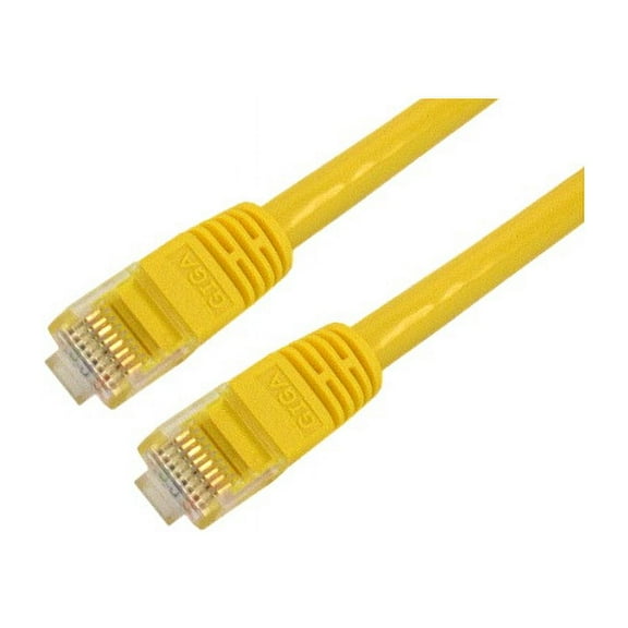 (Price/EACH)IEC M60464-05 RJ45 4Pr Cat 6 Patch Cord with Molded Snag Free Strain Relief YELLOW 5'