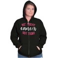 thumbnail image 4 of Not Today Breast Cancer Survivor Womens Plus Size Graphic Zipper Hoodie Brisco Brands 2X, 4 of 5