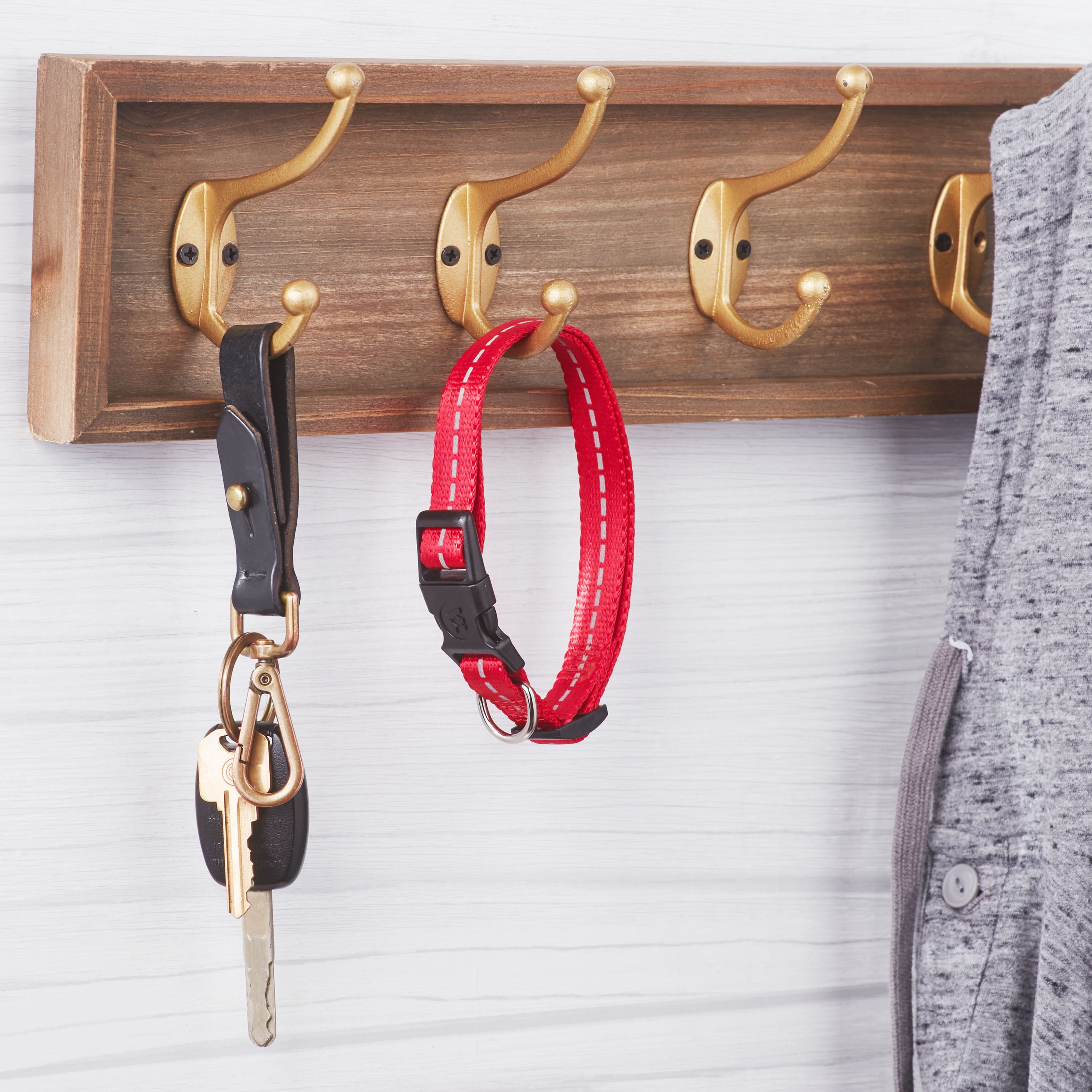 Vibrant Life Reflective Polyester Adjustable Dog Collar, Red, Medium