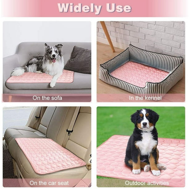 Cooling Mat for Dogs Cats Ice Silk Pet Self Cooling Pad Blanket for Pet Beds Kennels Couches Car Seats Floors