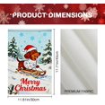 thumbnail image 2 of Dachshund Dog Merry Christmas Garden Flag 12x18 Inch Holiday Pet Yard Banner with Snowflake Sweater and Santa Hat Double Sided Seasonal Outdoor Winter Decoration for Porch Lawn Patio, 2 of 6