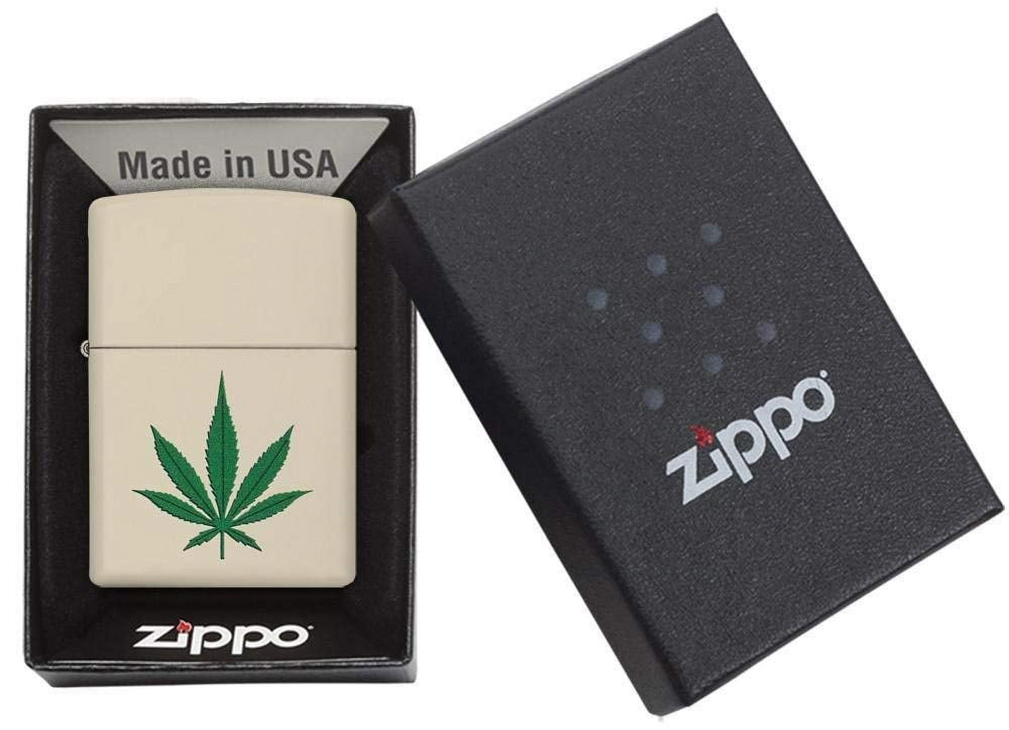Zippo Manufacturing ZIP-216CI406218 2019 Leaf Lighter - Cream & Green Matte