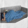 thumbnail image 5 of Modern Soft Flannel Fleece Throw Blanket, Eye Illustration New Age Queer Occult in Contemporary Details, Cozy Plush for Indoor and Outdoor Use, 70" x 90", Azure Blue and White, by Ambesonne, 5 of 5