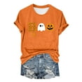 thumbnail image 2 of Sixuan Halloween Shirts for Women, Tshirts Womens Fall Fashion 2024 Plus Size Tops, Women'S Spi Der Print Crew Neck T Shirt, 2 of 4