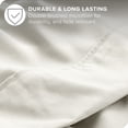 thumbnail image 4 of Ensemble de Draps en Microfibre Ivy Union - 3 Pcs - Respirant - Poche Profonde, Très Grand Simple, Crème, 4 of 6