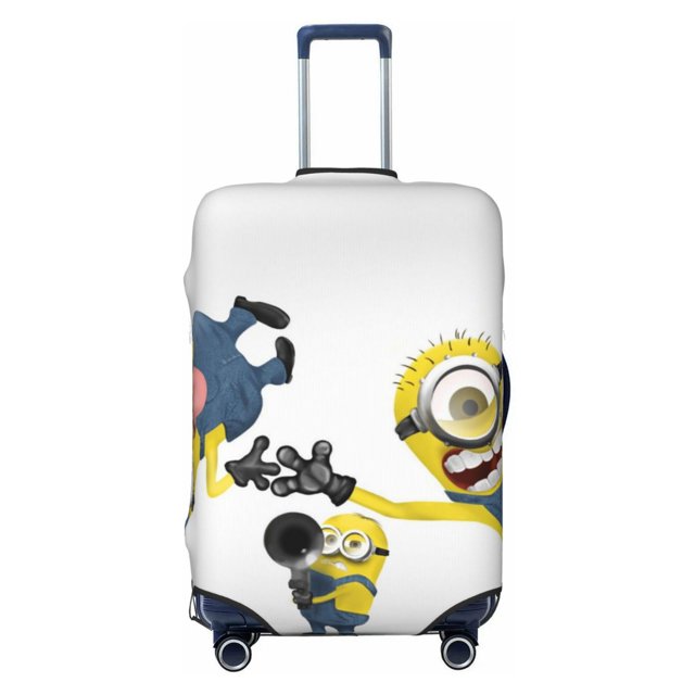 Cute Anime Cartoon Minions Travel Suitcase Protective Cover Trunk Case Washable Elastic Luggage Cover Fits X-Large Suitcase Protector Baggage With Concealed Zipper Gifts