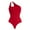 1-1,Red, variant on Women's One Shoulder Cutout Front Sleeveless Bodysuit Thong Body Suit Tank Top