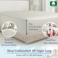 thumbnail image 3 of California Design Den King Size Fitted Sheet Only, Softest 400 Thread Count 100% Cotton Sateen, Deep Pocket, All-Around Elastic, Side Indicators - Ivory, 3 of 7