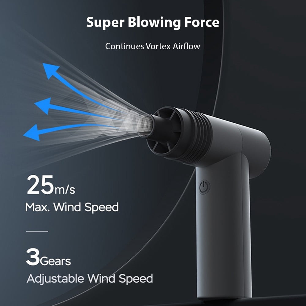 M Buder Electric Air Duster 100000RPM Mini Turbo Fan Jet Dry Blower 3300mAh Cordless Portable Handheld Compressed PC Keyboard Cleaner, 5.51 inches / 14 cm