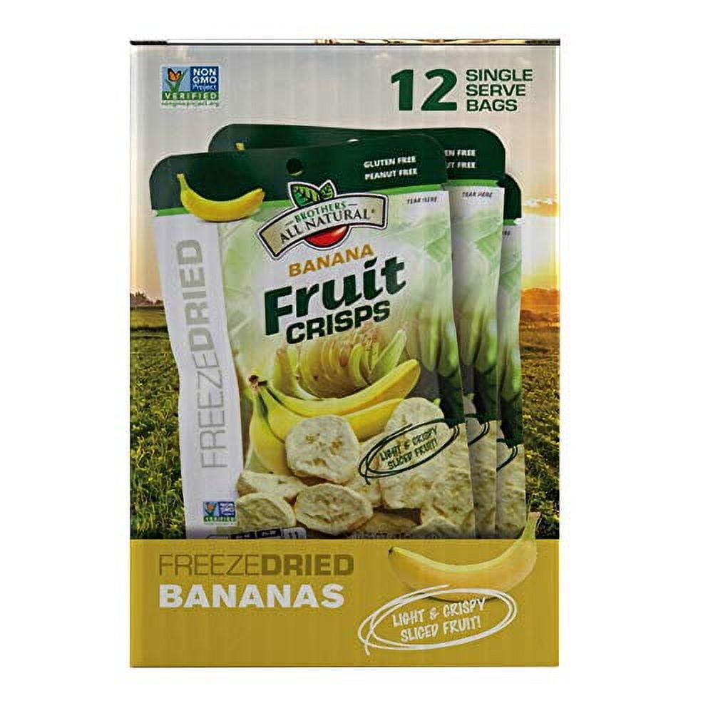 Brothers-ALL-Natural Fruit Crisps, Banana, 0.59 oz, 12-Pack