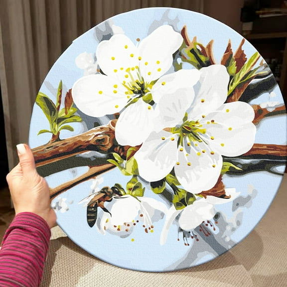 JYLMOOD Paint by Numbers for Adults Kits, DIY Easy Painting by Numbers for Gift Home Wall Decoration 16x16in without Frame