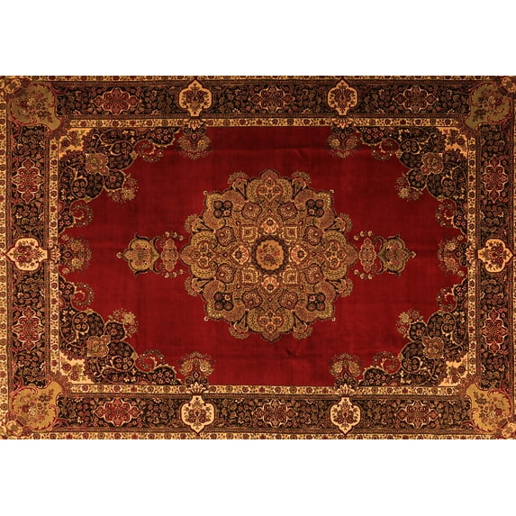 Ahgly Company Indoor Rectangle Persian Orange Traditional Area Rugs, 2' x 5'