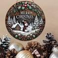 thumbnail image 4 of onlyliua Artículos En Liquidación La Forma Circular de La Neve y Las Bayas de Colgaria y El Adorno Del Colgante de Madera para Navidad, 4 of 6