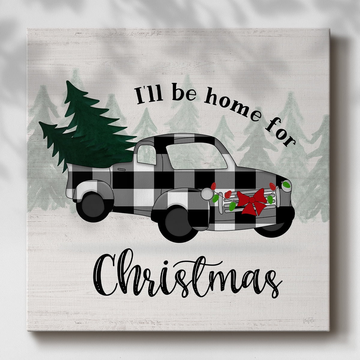 Christmas Truck I- Gallery Wrapped Canvas