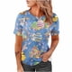 thumbnail image 5 of Camisetas de cuello redondo para mujer, camisetas con estampado de conejo de Pascua, camisetas de manga corta, blusas Fridja  bn1743, 5 of 7