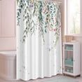 thumbnail image 5 of Shower Curtain Green Eucalyptus Leaves Shower Curtains for Bathroom Decor, Waterproof Polyester Shower Curtain Set with Hooks, Standard Size 72" x 72" Spring Plant Floral, 5 of 9