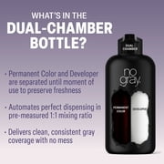 No Gray Quick Permanent Hair Color Shampoo, Dark Brown, 8.45 fl oz