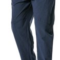 thumbnail image 4 of Men's Cotton Linen Pants Drawstring Casual Cropped Trousers Lightweight Loose Beach Yoga Pants with Pockets Navy XL, 4 of 5