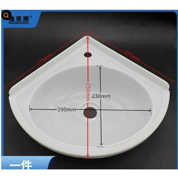 OULII Corner Sink Plastic Space Saving Versatile Usage for Apartment Dwellers 1Set