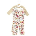 thumbnail image 2 of Hudson Baby Infant Girl Thermal Coveralls 2pk, Acorn Botanical, 0-3 Months, 2 of 4