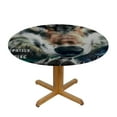 thumbnail image 3 of WYYP Wolf Quotes Furry Art Round Tablecloth 100% Polyester Outdoor Fitted White, 3 of 8