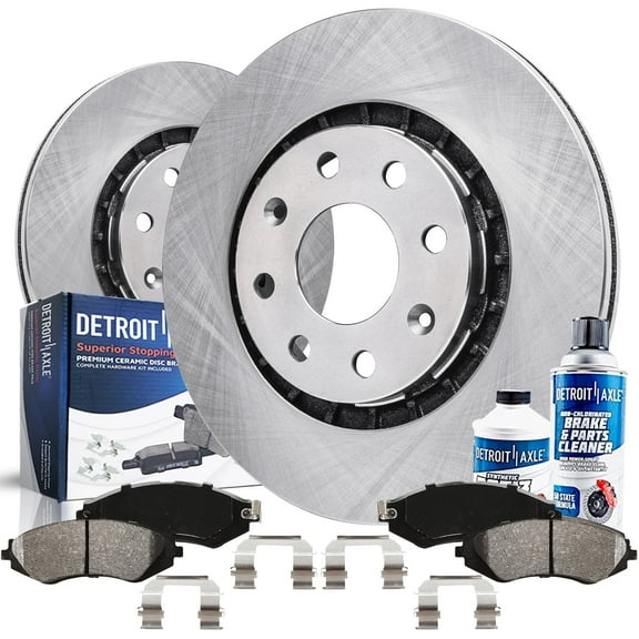 Detroit Axle - Front Brake Kit for Chevy Aveo Aveo5 Spark EV Pontiac G3 Wave Suzuki Swift  Replacement Disc Brake Rotors and Ceramic Brakes Pads