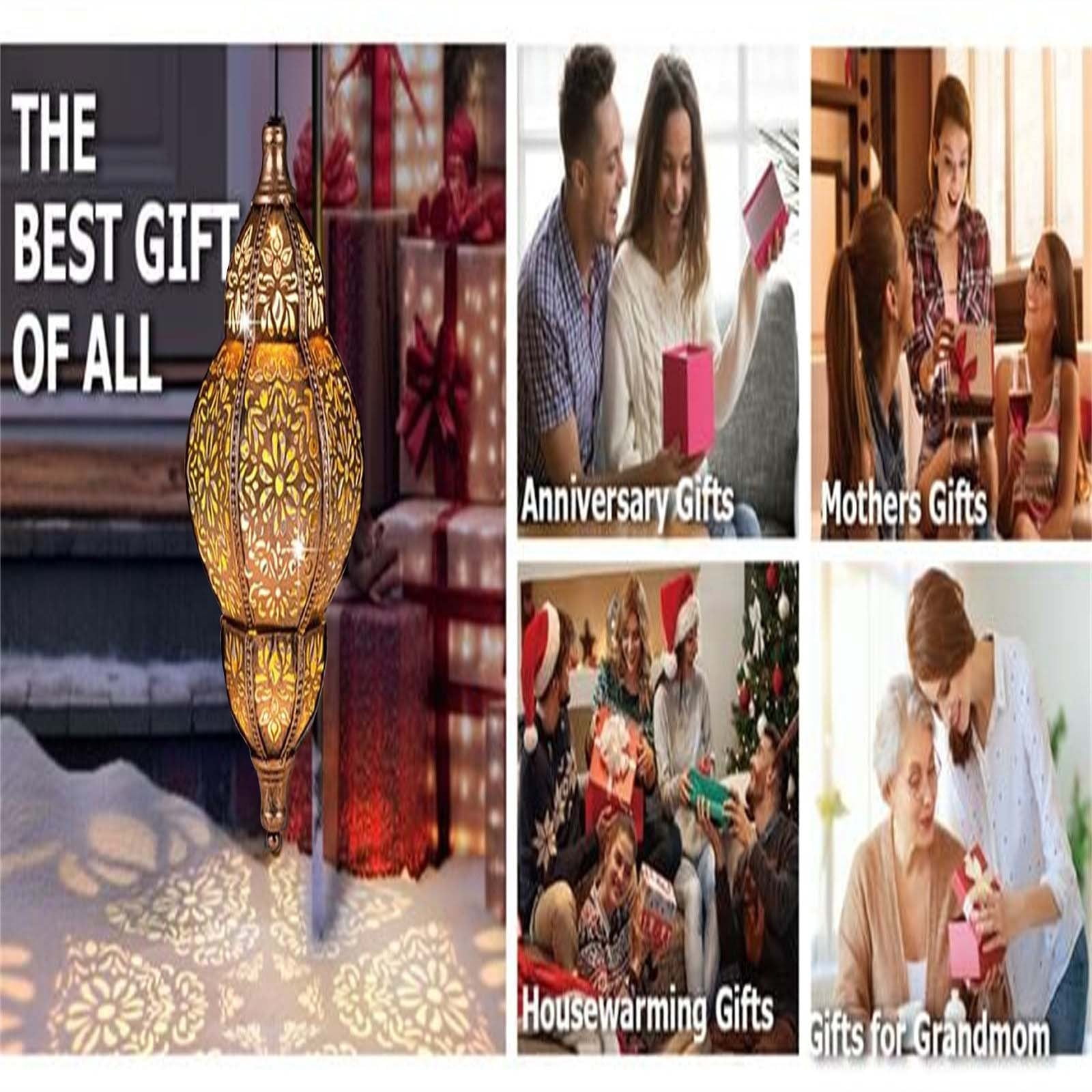 Moroccan Solar Outdoor Lights, Hanging Solar Lights, Waterproof Matel LED Lanterns Garden Gifts, Garden Landscape Lights,Waterproof Decorative Light for Fence,Landscape Lighting for Patio Yard Window