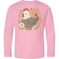 thumbnail image 3 of Inktastic Chicken Flowered Cottagecore Long Sleeve Youth T-Shirt, 3 of 5