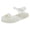 White, variant on Girls Crystal Jelly Sandals Closed Toe Flower Princess Summer Shoes with Non-Slip Soft Sole for Beach Casual Wear, Size Toddler-Little Kid