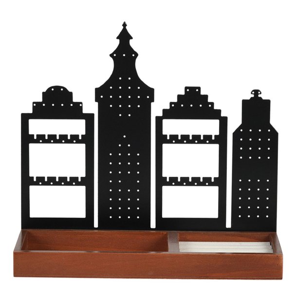 Expositor de pendientes para tienda minorista, para centro de mesa de apartamento base marrón