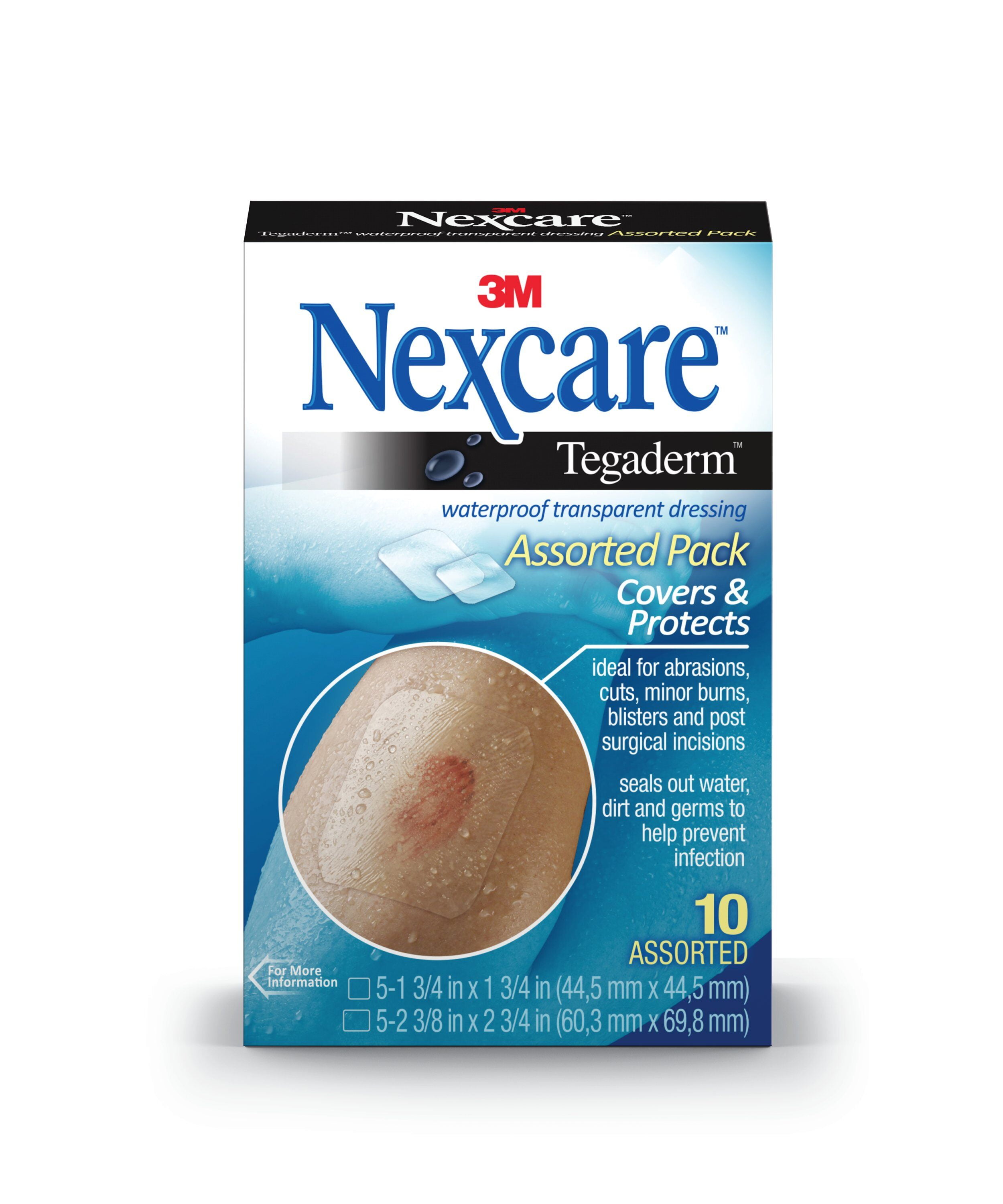 Nexcare Tegaderm Transparent Dressing, 5 13/4 inch x 13/4 inch and 5