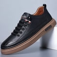 thumbnail image 3 of Zapatos de hombre primavera moda versátiles zapatos casuales de hombre zapatos de tabla de hombre zapatos de cuero realmente suave zapatos de cuero transpirable para hombre, 3 of 5