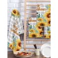 thumbnail image 2 of Sunflower Kitchen Dish Towels for Drying Dishes Set of 3, Summer Botanical Checkered Yellow Floral Waffle Weave Microfiber Hand Tea Bathroom Towels Quick Dry & Absorbent Towel 15.7x23.6, 2 of 7
