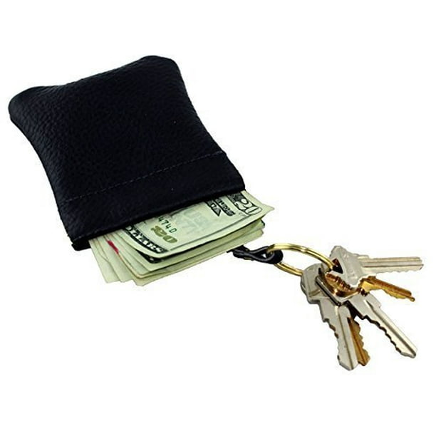 Nabob Leather Leather Squeeze Coin Purse, Coin Pouch change Holder For Men, Pouch size 3.5 in