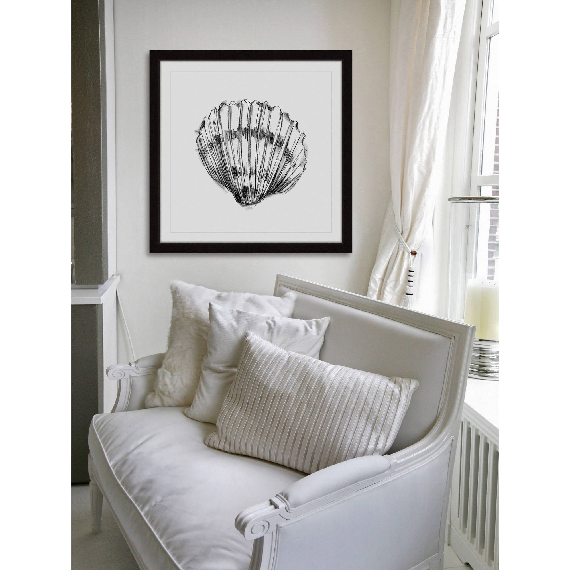 Marmont Hill "Shell Sketch VI" Framed Painting Print