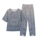 thumbnail image 2 of Puntoco Conjunto de traje de dos piezas con cuello redondo y manga corta estampado de verano para mujer Puntoco Puntoco-2555, 2 of 4