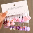 thumbnail image 2 of 10 unids/set conjunto de pendientes colgantes de pato bonitos pendientes de gota de animales de hongo corazón de mariposa de dibujos animados para mujer niña niños regalos de joyería Tan Jianjun unisex, 2 of 2