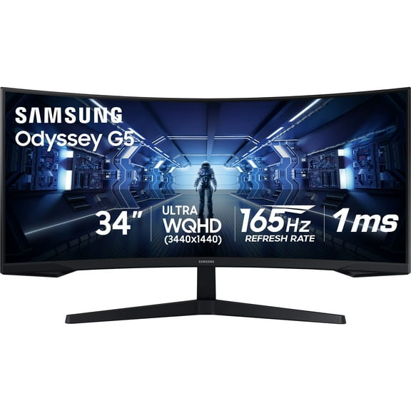 Samsung 34" Odyssey G55T WQHD 165Hz 1ms(MPRT) AMD FreeSync HDR Curved Gaming Monitor - LC34G55TWDNXZA