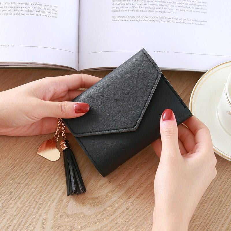 Portefeuille Femme Portefeuille de Luxe Court Noir