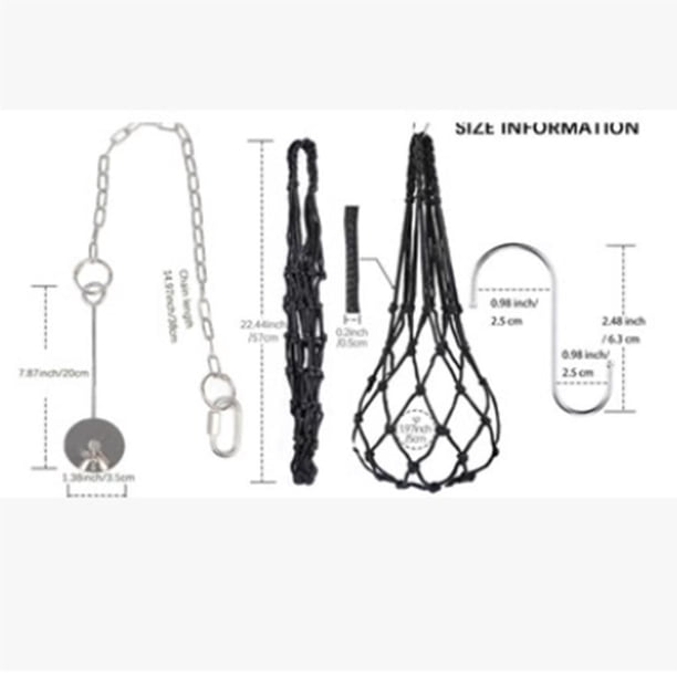 Malla De Alimentación De Vegetales Cojinete De Alta Carga Alimentador De Frutas De Pollo Alimentador De Poliéster Red Bolsa De Hilo De Vegetales Soporte De Frutas Con Tenedor De Frutas Para Pollo Speravity PT001723-02