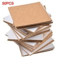 thumbnail image 1 of BUYISI Cork Sheets With Adhesive Backing 2Mm Thick Set Of 50 For Coasters And Crafts Square, 1 of 5