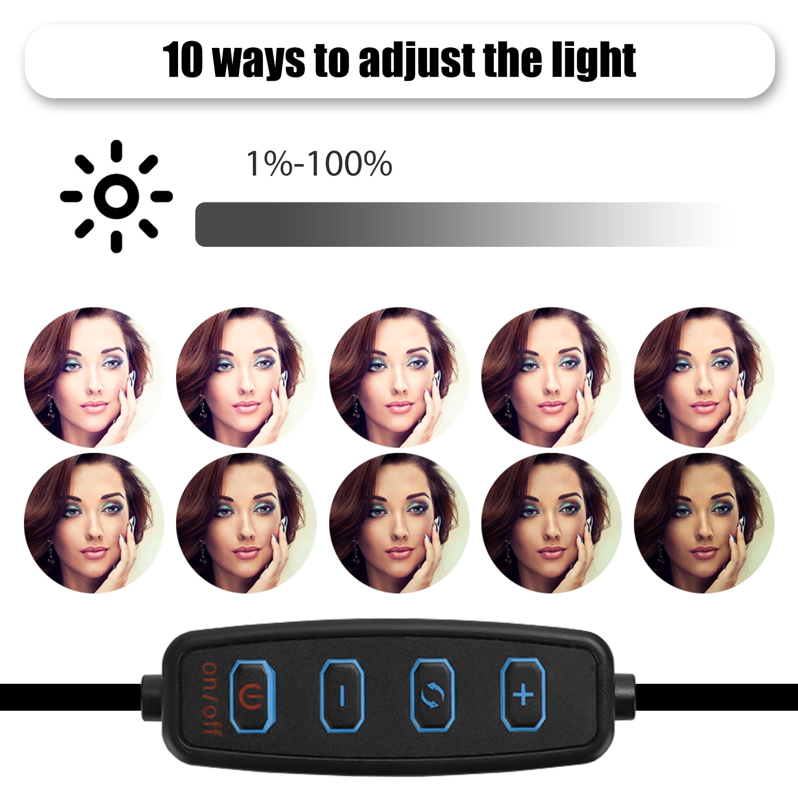 8 Selfie Ring Light with Selfie Stick Tripod for Live Stream//Makeup Saveyour Mini LED Camera Selfie Ringlight for YouTube Video//Photography Compatible with iPhone Xs Max XR Android