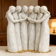 thumbnail image 2 of Wozhuo Sister Sculpture Handmade White Marble Friendship Gift for Women Bond, 2 of 6