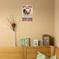 thumbnail image 3 of 1pc Rustic Farmhouse Iron Rooster Kitchen Wall Decor Sign, Vintage "Welcome to My Mother Cluckin' Kitchen" Metal Tin Poster, Retro Plaque for Home, Garden - 8x12 Inch, 3 of 5